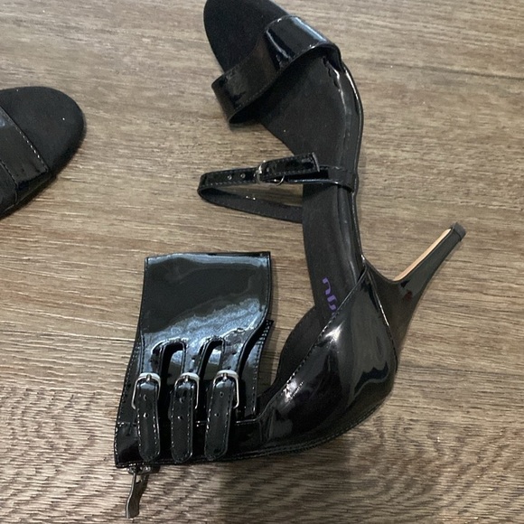 NWT BURJU Amante Thick Ankle Strap Heeled Sandals | Black | size 11 - Picture 11 of 13